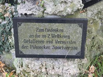 Gedenken an die gefallenen und vermissten Sportler im 2. Weltkrieg (Gedenkstein) (Pößneck)